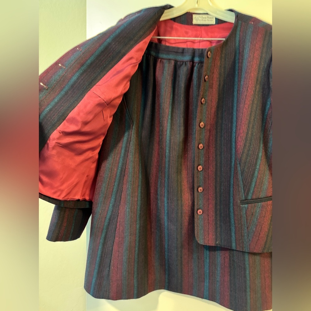 Evan Picone vintage The Classic Woman wool suit jacket and midi skirt 1970s/80s - Picture 4 of 12